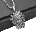 Fashion Silver Jewelry Stainless Steel Jewelry Charms Vintage Egyptian Elder Pendants Necklace